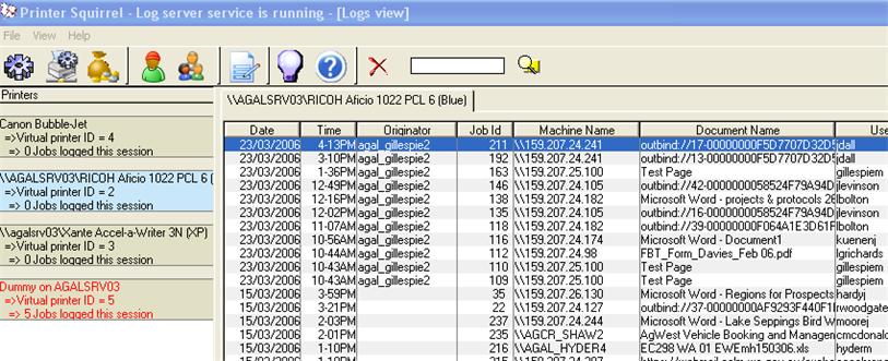 PrintTrak Screenshot