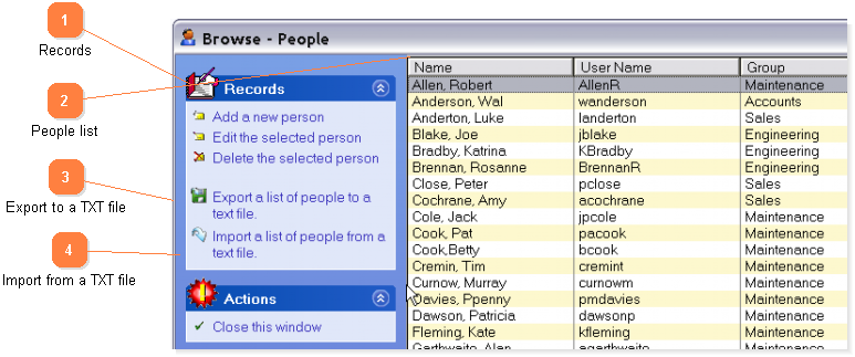 Browse people