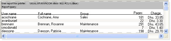 Report - Jobs summarised by user