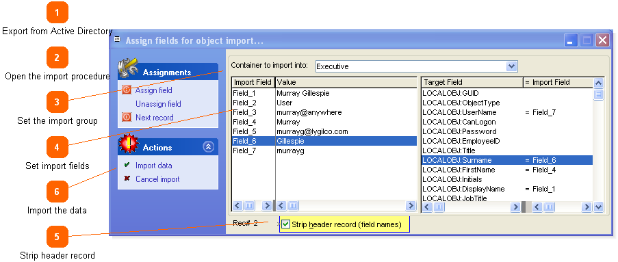Importing objects