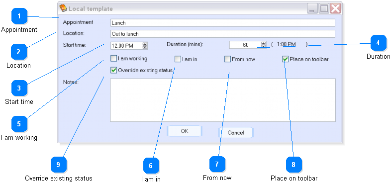 Creating and editing templates