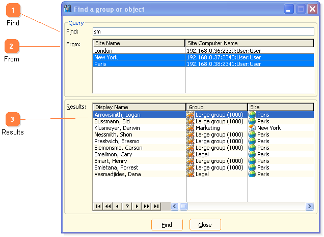 Find a group or object 