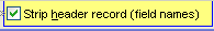 Strip header record