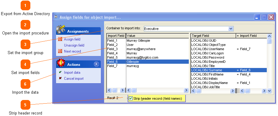 Importing objects
