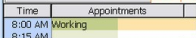 Appointment timeline