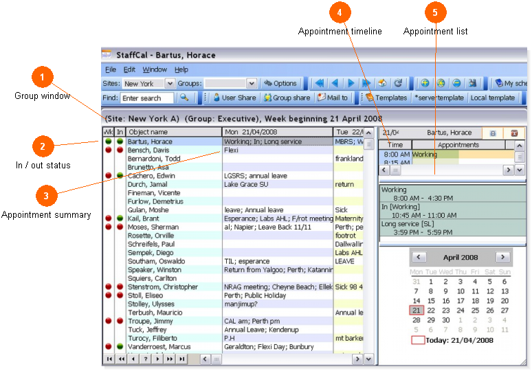 Calendar view